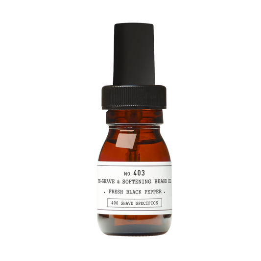 NO. 403 PRE-SHAVE & SOFTENING BEARD OIL, FRESH BLACK PEPPER